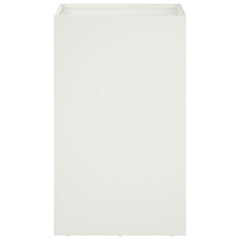 vidaXL Garden Planter White 30 x 30 x 40 cm Cold-rolled Steel 3