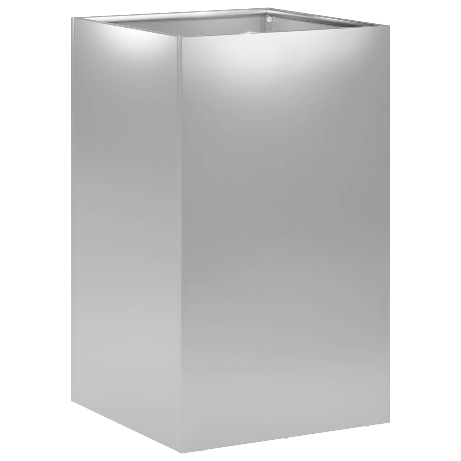 vidaXL Garden Planter Silver 30 x 30 x 40 cm Galvanised Steel 2
