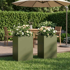 Garden Planter 2 pcs Olive Green Depth 40 cm 40 cm 50 cm