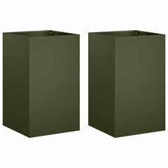 vidaXL Garden Planter 2 pcs Olive Green 40 x 40 x 50 cm 2