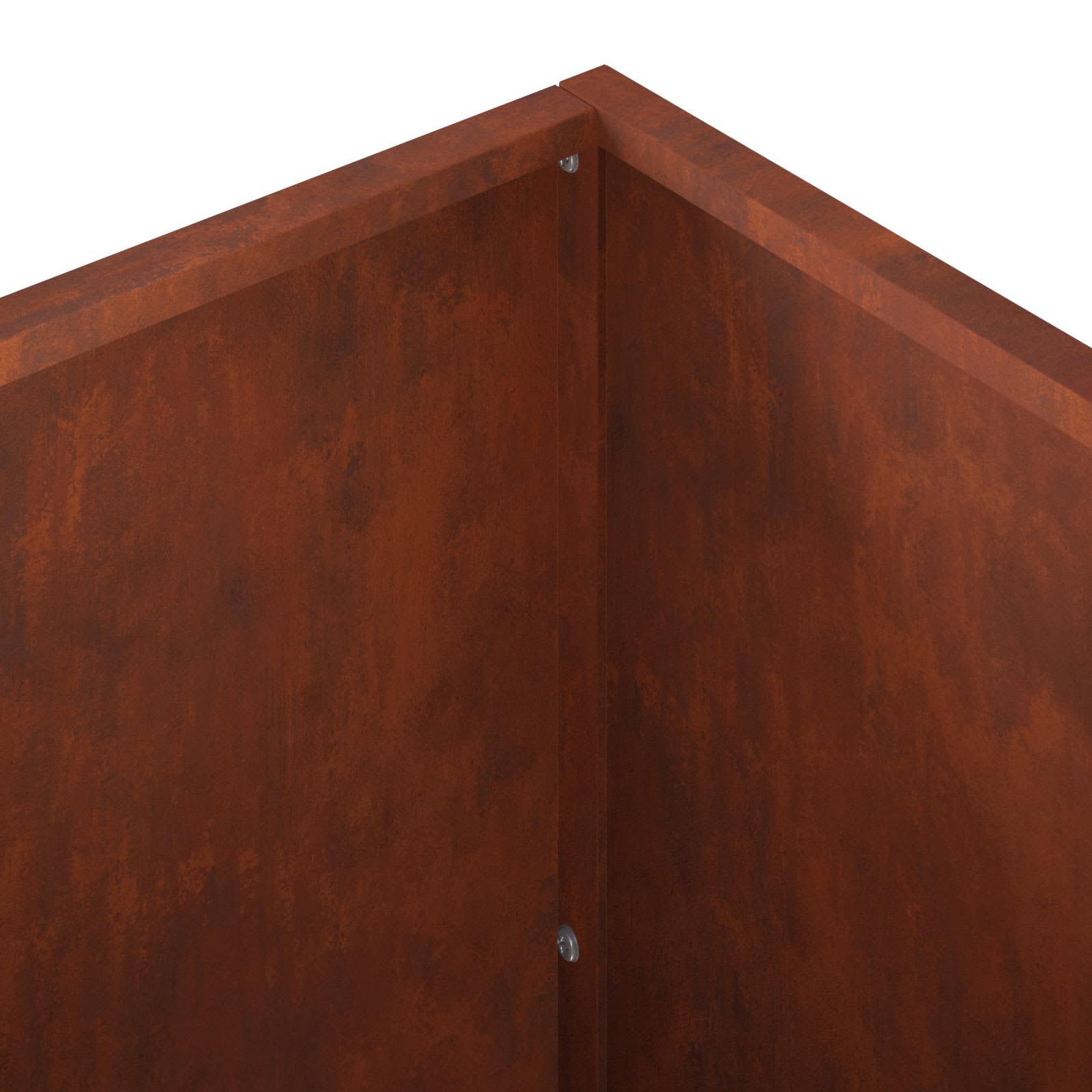 vidaXL Garden Planter Rusty 50 x 50 x 75 cm Weathering Steel 6