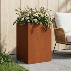 vidaXL Garden Planter Rusty 50 x 50 x 75 cm Weathering Steel 1