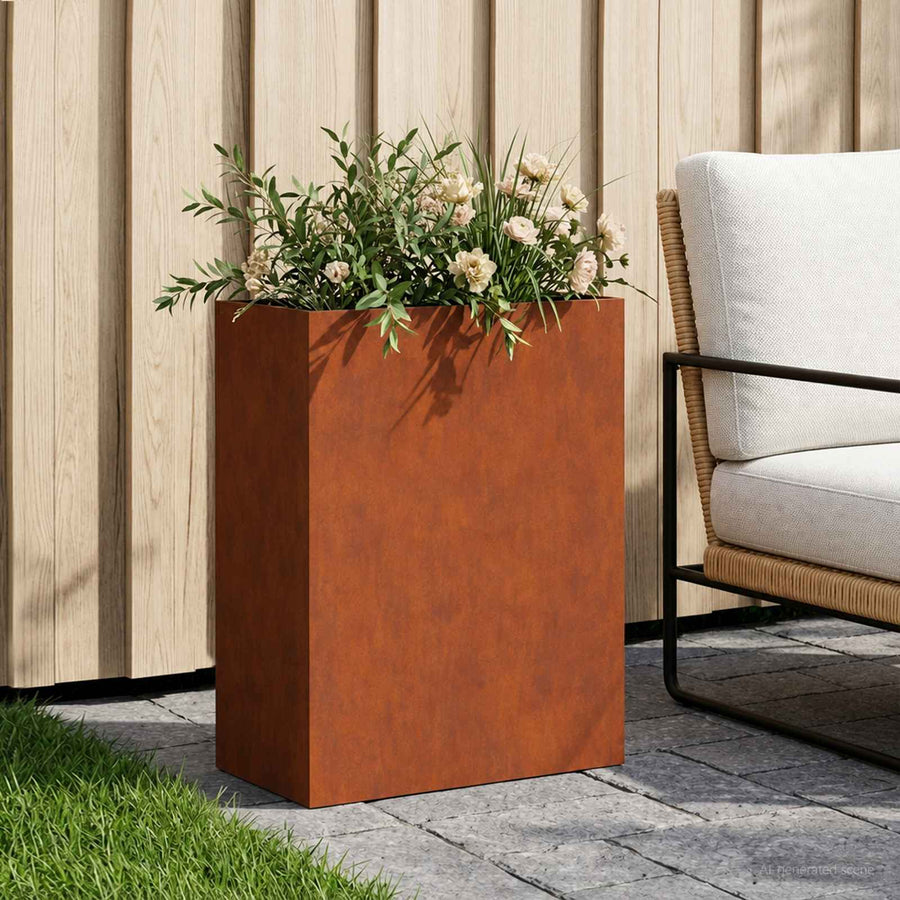 vidaXL Garden Planter Rusty 40 x 20 x 40 cm Weathering Steel 1
