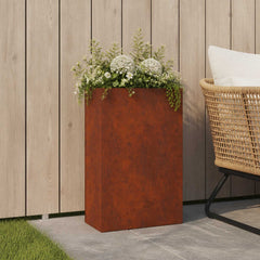vidaXL Garden Planter Rusty Weathering Steel Height 75 cm