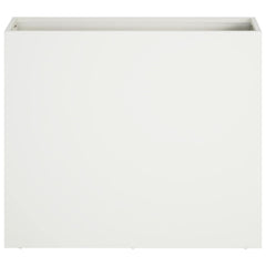 vidaXL Garden Planter White 50 x 20 x 40 cm Cold-rolled Steel 3