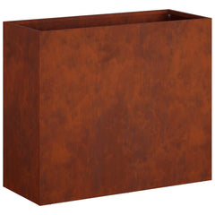 vidaXL Garden Planter Rusty 50 x 20 x 40 cm Weathering Steel 2