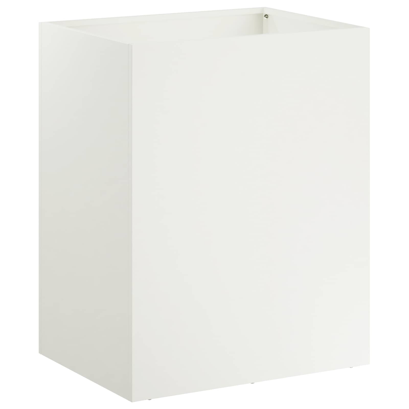 vidaXL Garden Planter 2 pcs White 40 x 30 x 50 cm Cold-rolled Steel 3