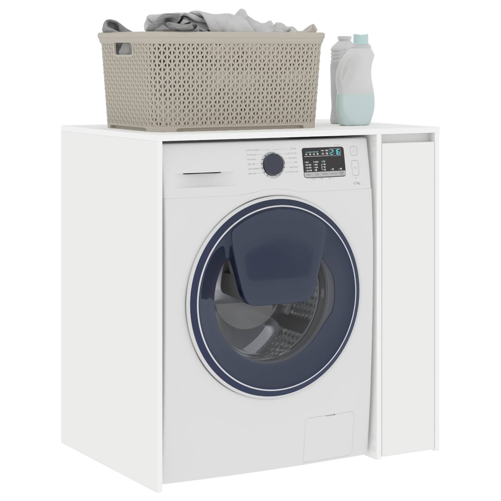 vidaXL Wash Machine Cabinet White 87 x 60 x 89 cm Engineered wood 3