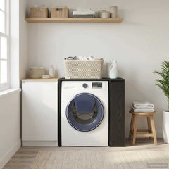 vidaXL Wash Machine Cabinet Black Oak 87 x 60 x 89 cm Engineered wood 1