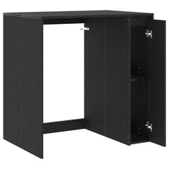 vidaXL Wash Machine Cabinet Black Oak 87 x 60 x 89 cm Engineered wood 5