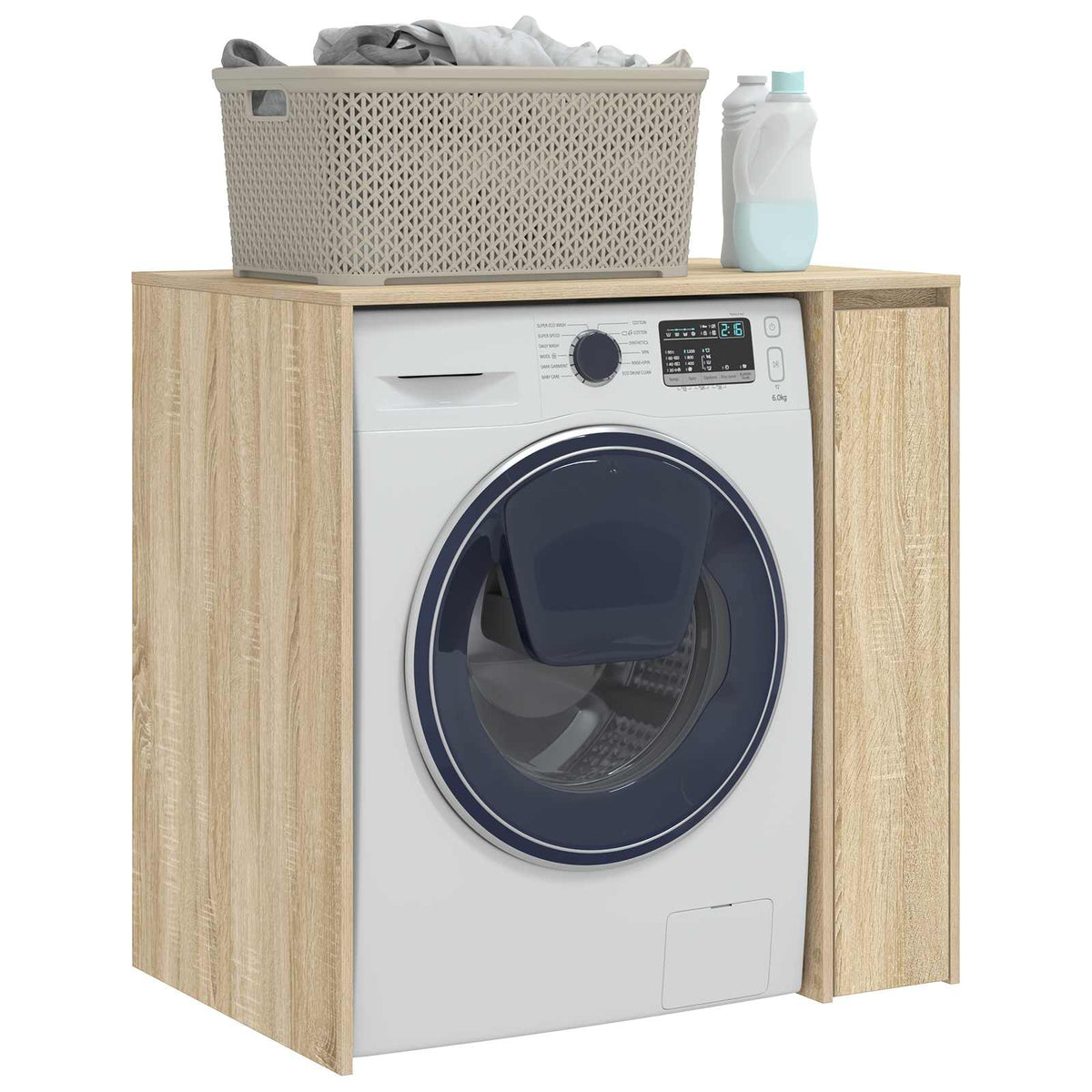 vidaXL Wash Machine Cabinet Sonoma 87 x 60 x 89 cm Engineered wood 3