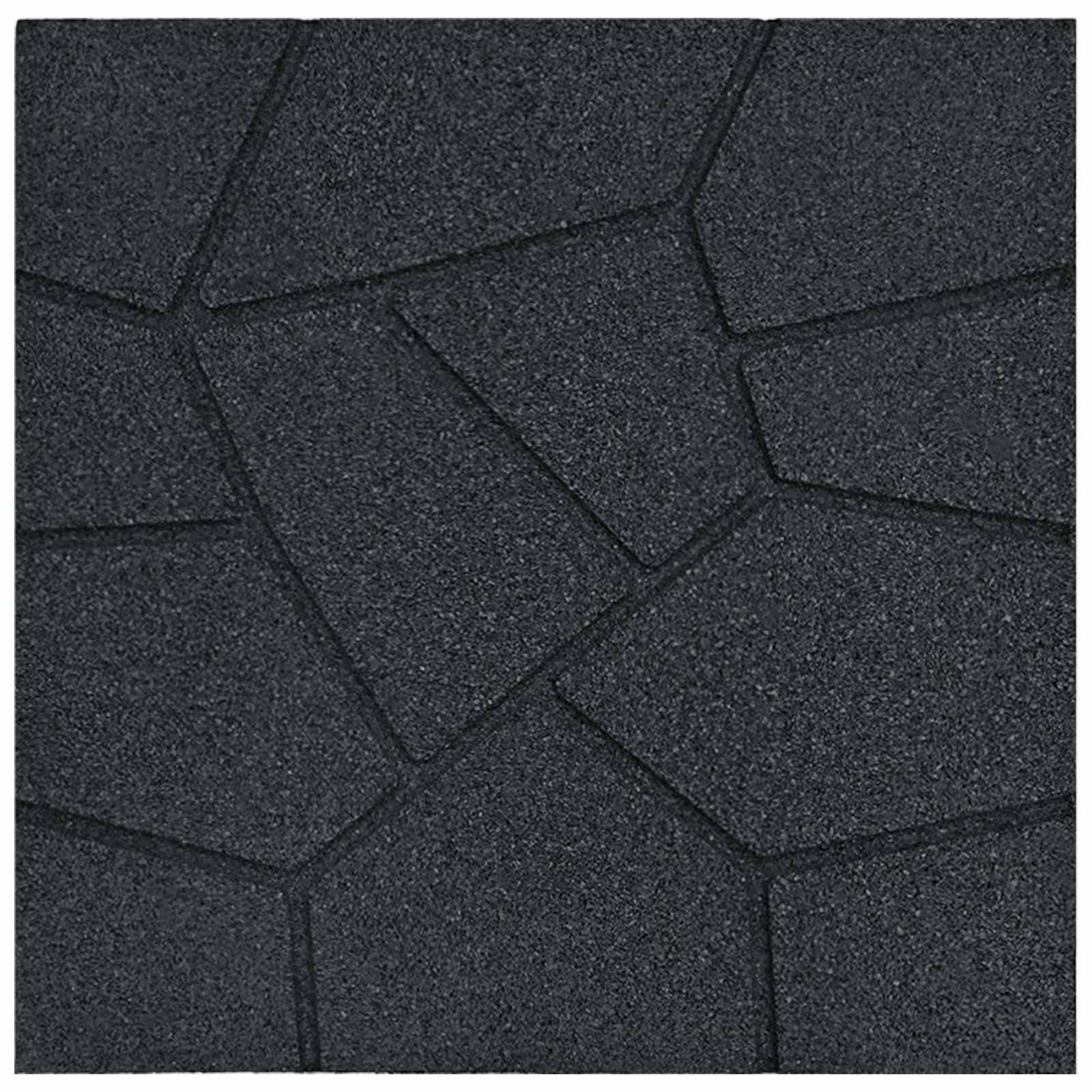 vidaXL Stepping Stone 6 pcs Black 40.5 x 40.5 x 2 cm Rubber 5
