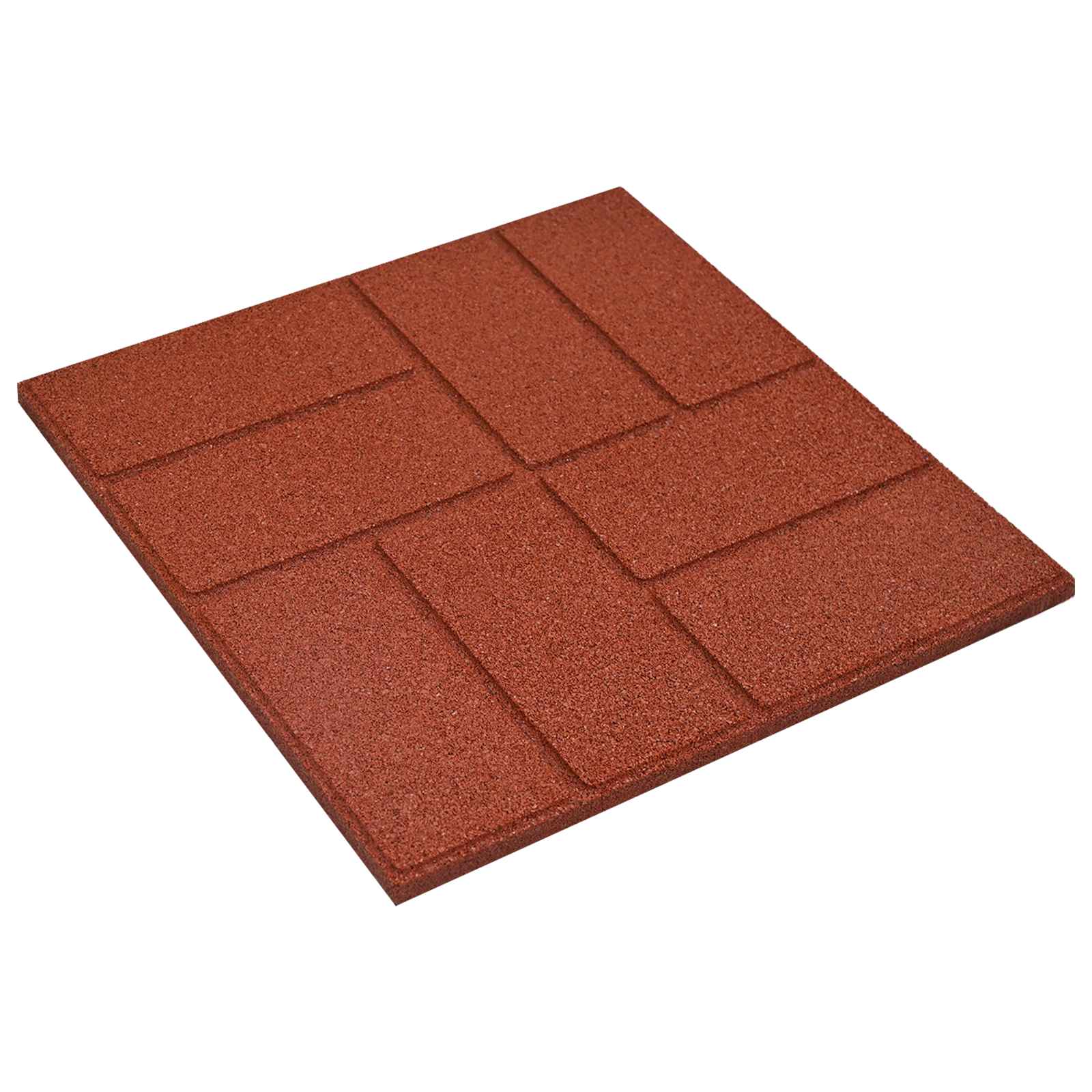vidaXL Stepping Stone 6 pcs Red 40.5 x 40.5 x 2 cm Rubber 4