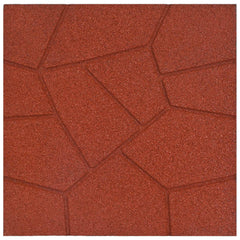 vidaXL Stepping Stone 6 pcs Red 40.5 x 40.5 x 2 cm Rubber 5