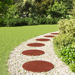 vidaXL Stepping Stone 6 pcs Red Ø 45 x 1.8 cm Rubber 1
