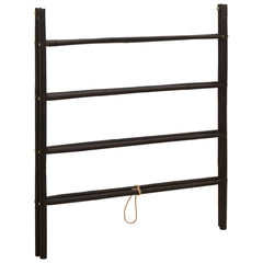 vidaXL Double-Sided Blanket Ladder Black 90 x 50 x 100 cm Bamboo 3