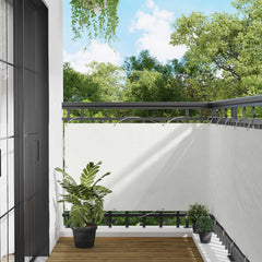 vidaXL Balcony Screen 100 x 600 cm Oxford Fabric Rectangular White 1