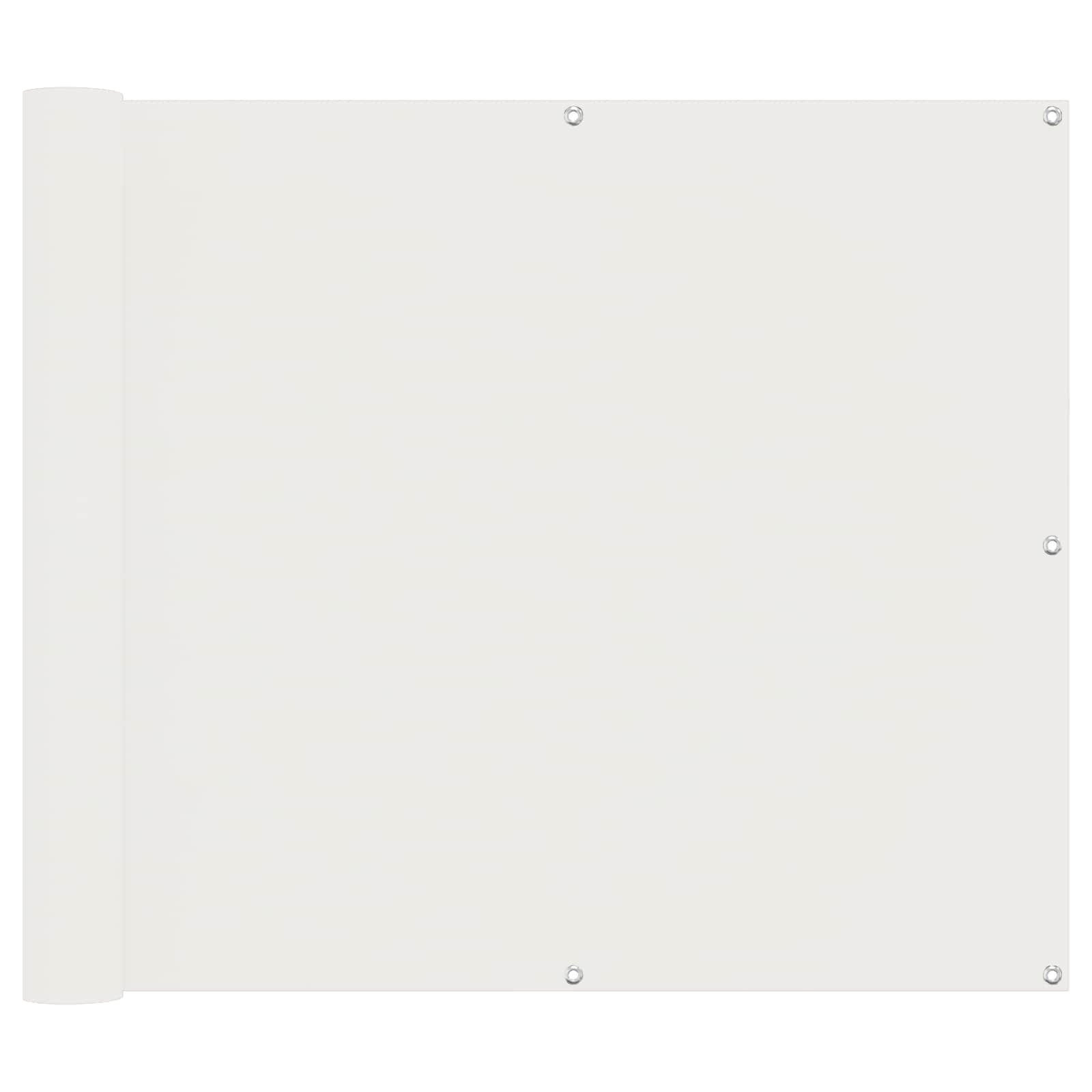 vidaXL Balcony Screen 100 x 600 cm Oxford Fabric Rectangular White 2