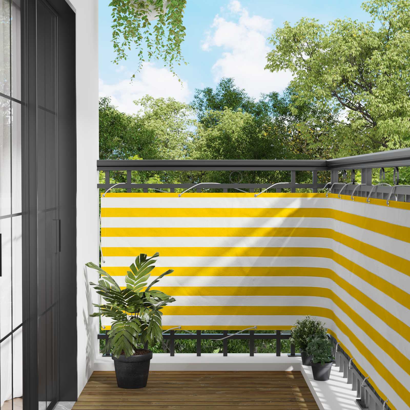 vidaXL Balcony Screen 100 x 700 cm Oxford Fabric Rectangular 1