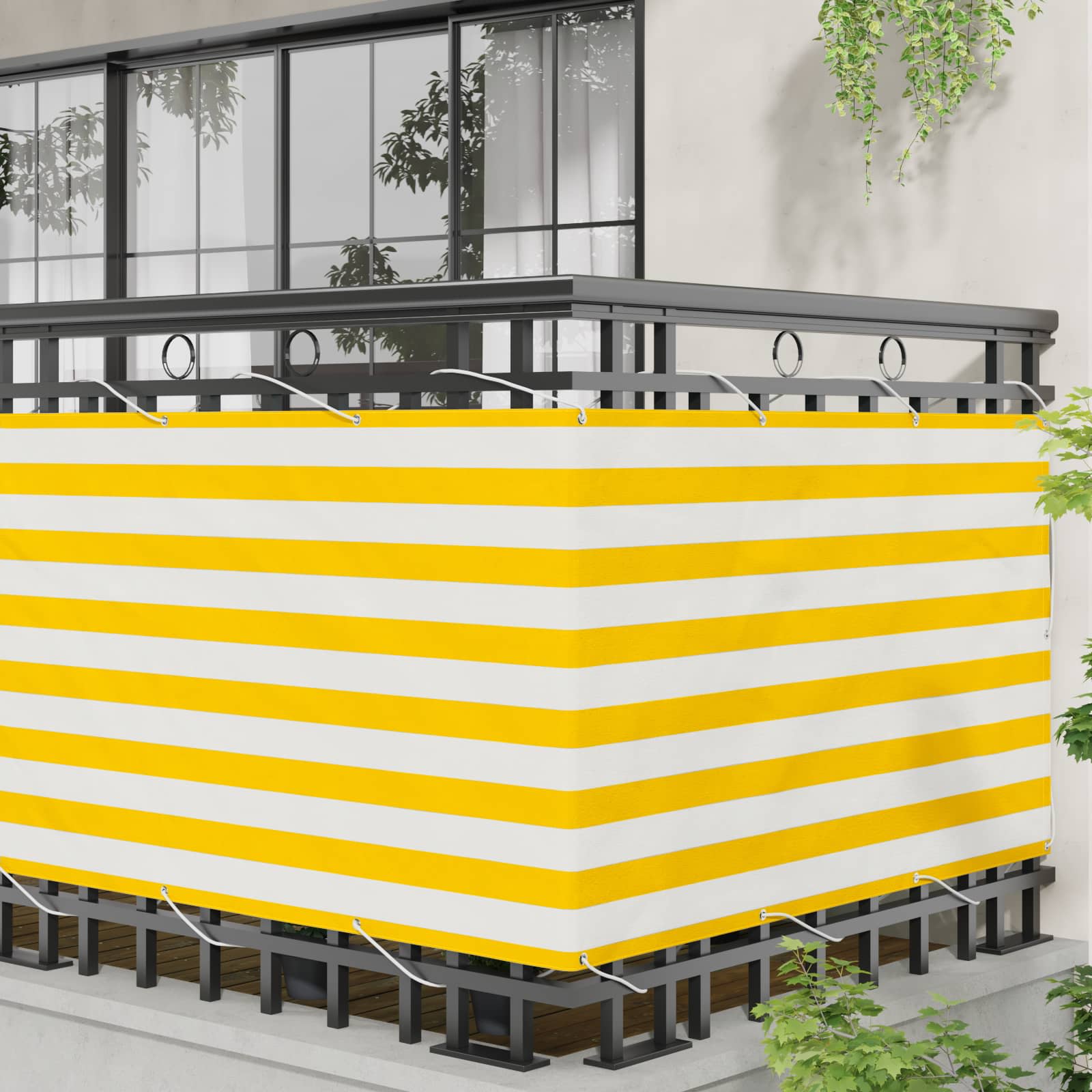 vidaXL Balcony Screen 100 x 700 cm Oxford Fabric Rectangular 3