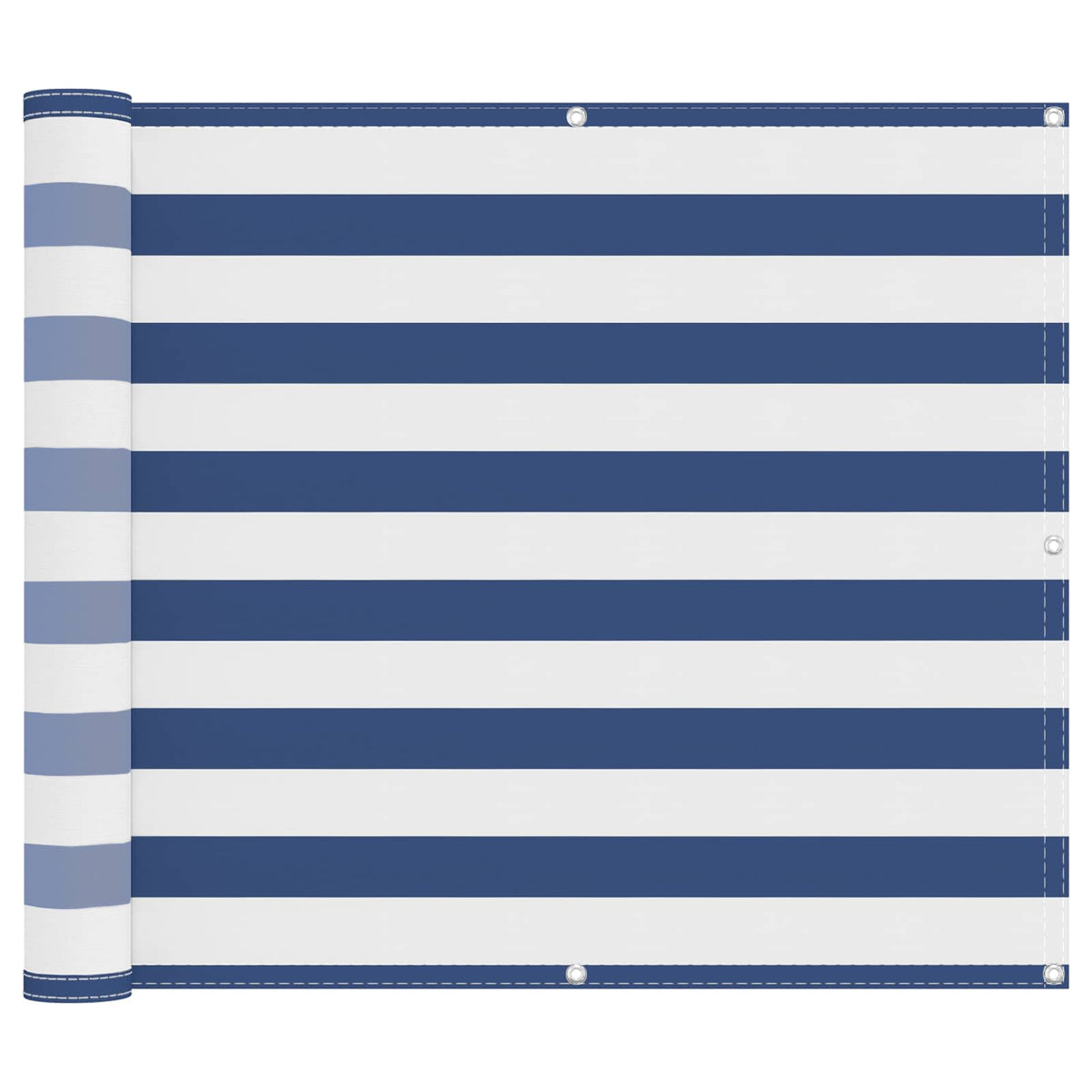 Balcony Screen 100 x 800 cm Oxford Fabric Rectangular Width 100 cm Drop 800 cm Blue and white