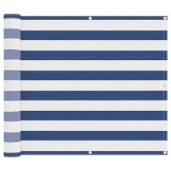 Balcony Screen 100 x 800 cm Oxford Fabric Rectangular Width 100 cm Drop 800 cm Blue and white