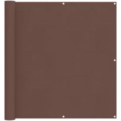 vidaXL Balcony Screen 110 x 800 cm Oxford Fabric Rectangular Brown 2