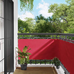vidaXL Balcony Screen 75 x 1000 cm Oxford Fabric Rectangular Burgundy 1