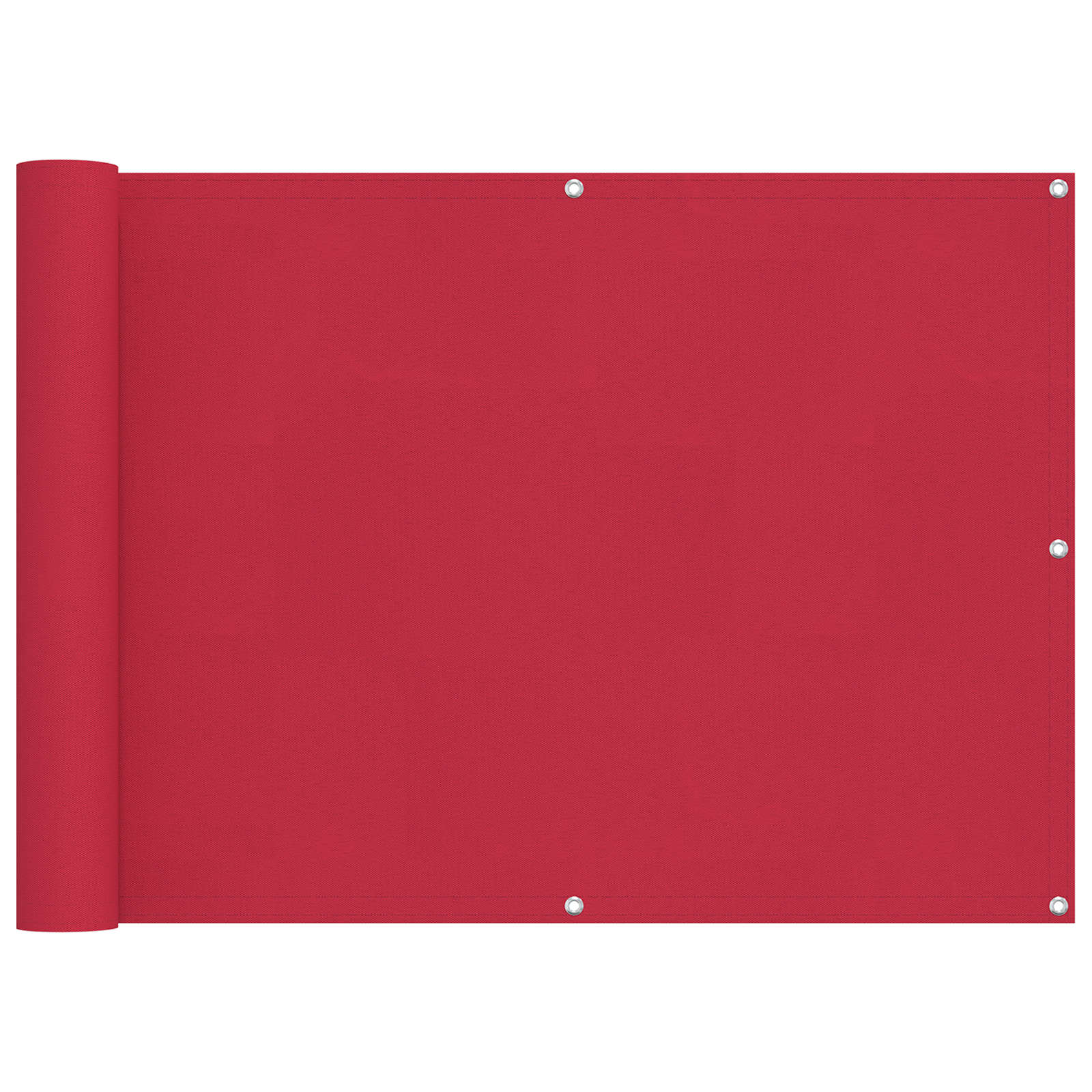 vidaXL Balcony Screen 75 x 1000 cm Oxford Fabric Rectangular Burgundy 2
