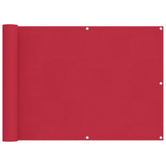 vidaXL Balcony Screen 75 x 1000 cm Oxford Fabric Rectangular Burgundy 2