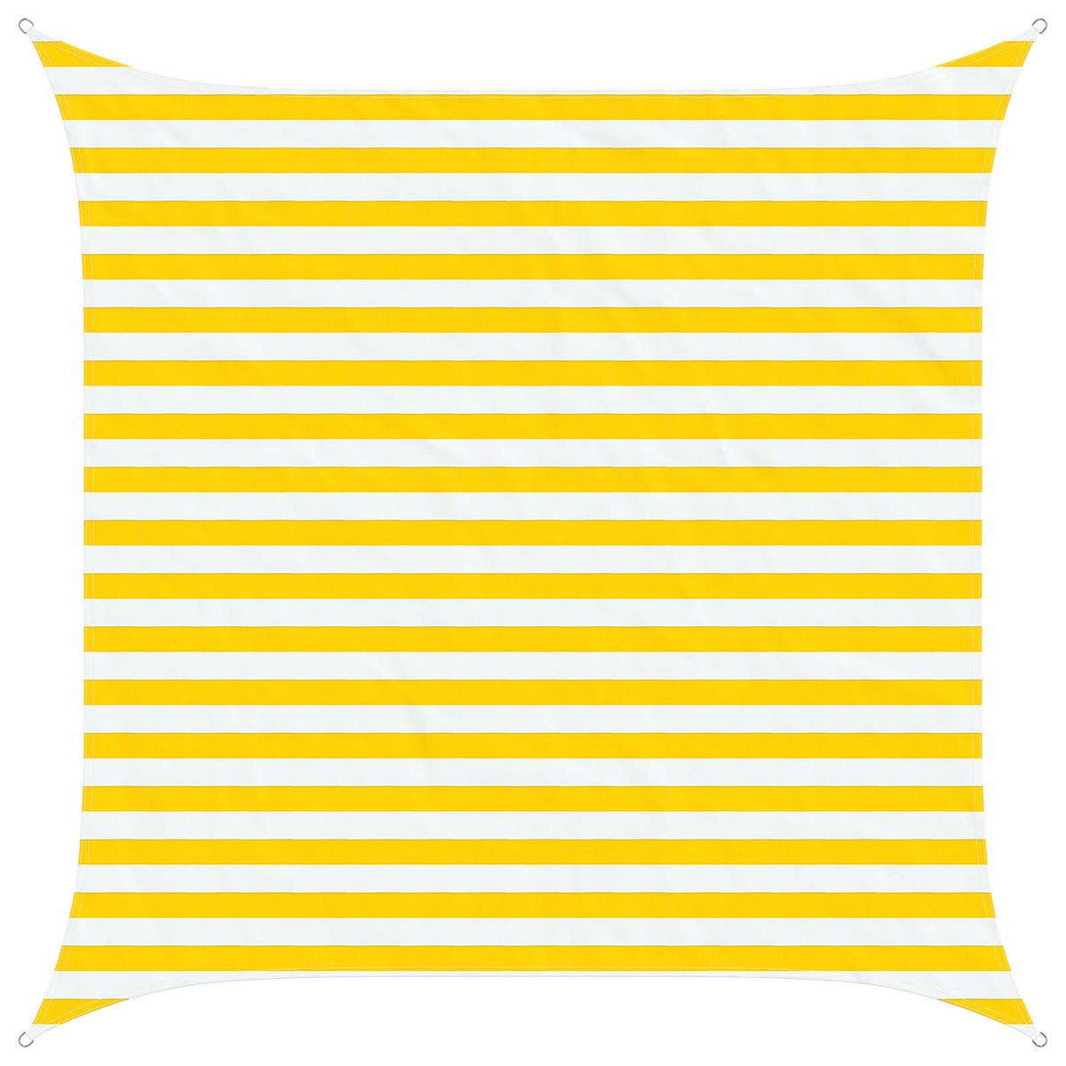 Sunshade Sail Oxford Fabric Square 2,5x2,5 m Width 2.5 m Yellow and white