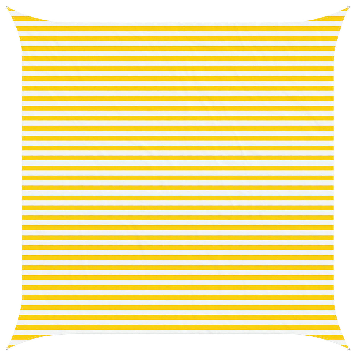 Sunshade Sail Oxford Fabric Square 4,5x4,5 m Width 4.5 m Yellow and white