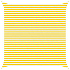 Sunshade Sail Oxford Fabric Square 4,5x4,5 m Width 4.5 m Yellow and white