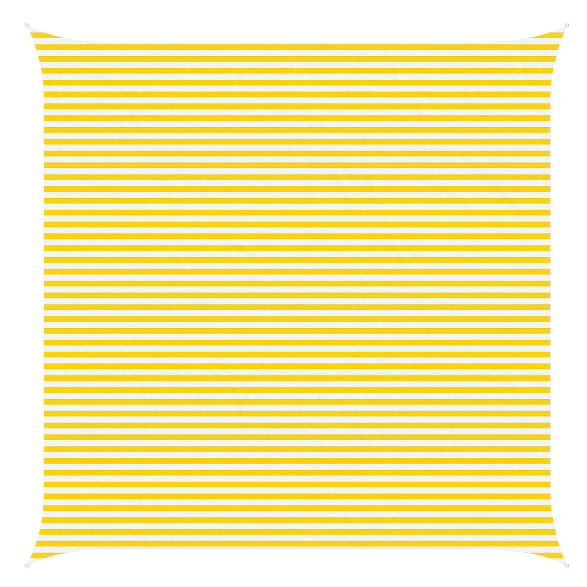 Sunshade Sail Oxford Fabric Square 6x6 m Width 6 m Yellow and white