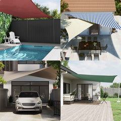 vidaXL Sun Shade Sail 7 x 7 m 100% Polyester Oxford Square 1