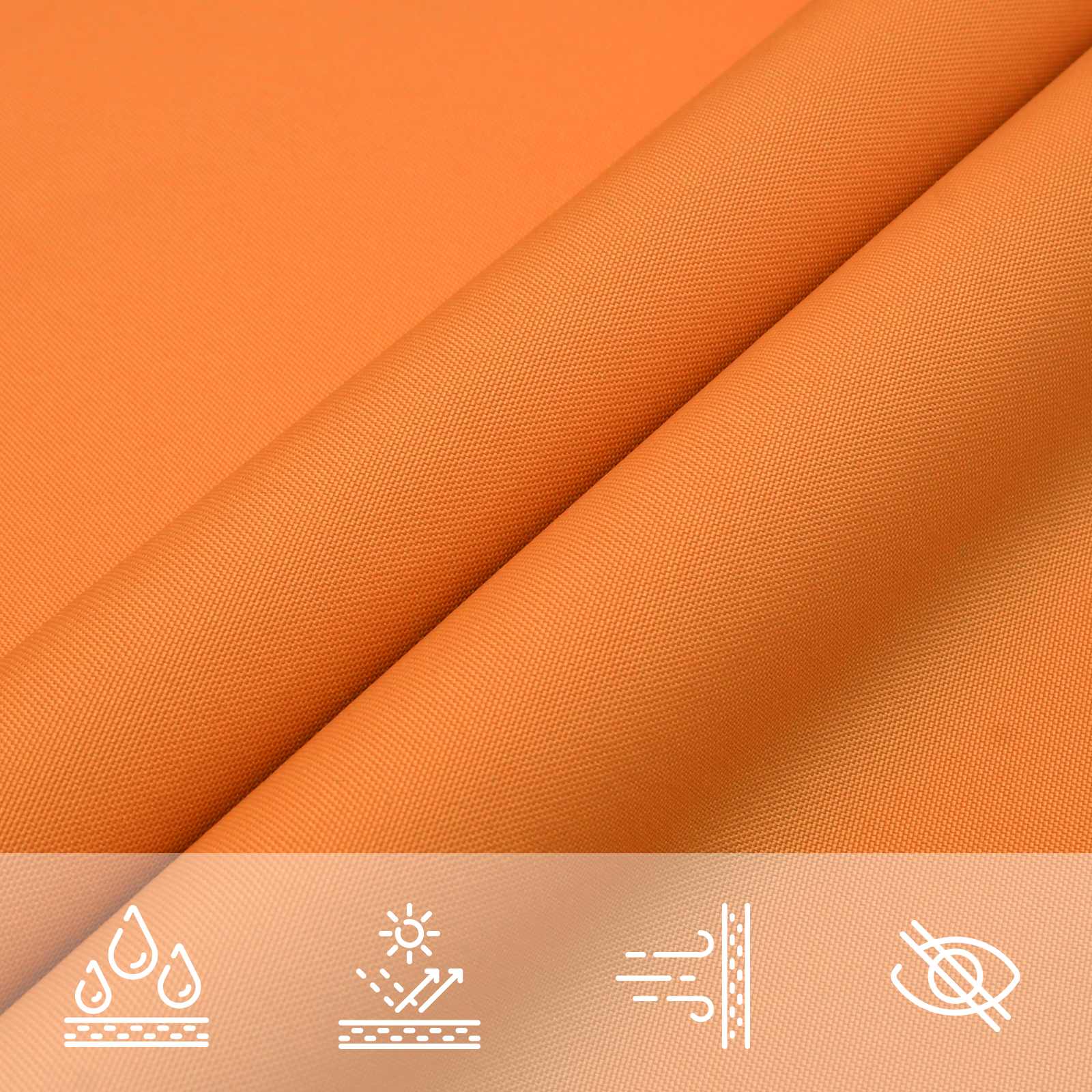 vidaXL Sun Shade Sail Orange 2.5 x 6 m 100% Polyester Oxford 6
