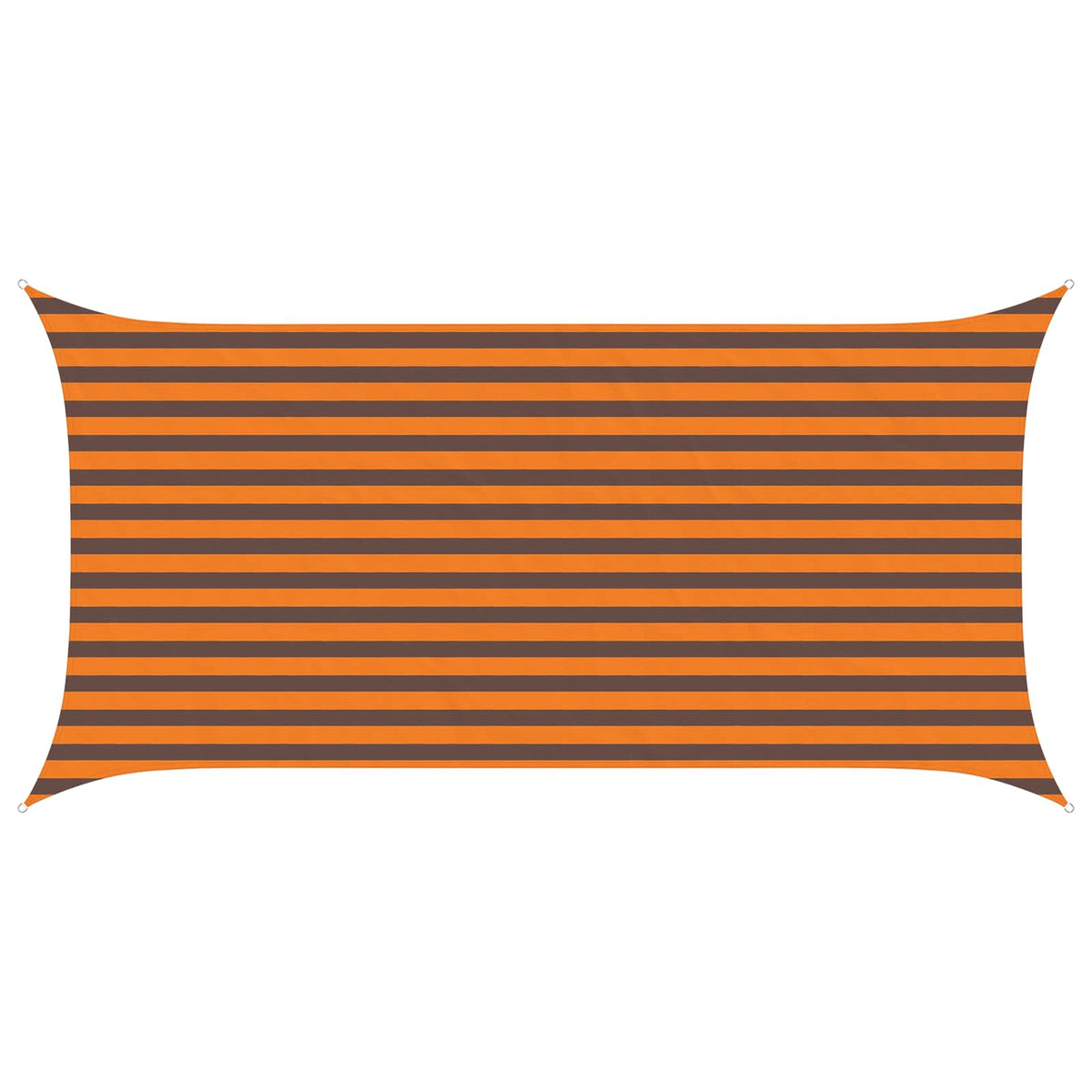 Sunshade Sail Oxford Fabric Rectangular 2x4 m Width 2 m Drop 4 m Orange and brown