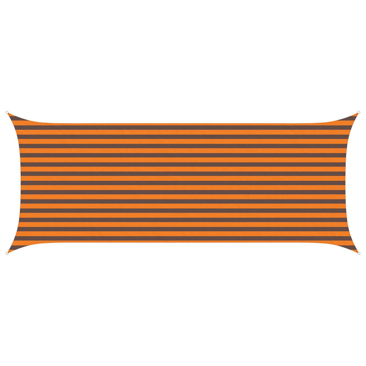 Sunshade Sail Oxford Fabric Rectangular 2x5 m Width 2 m Drop 5 m Orange and brown