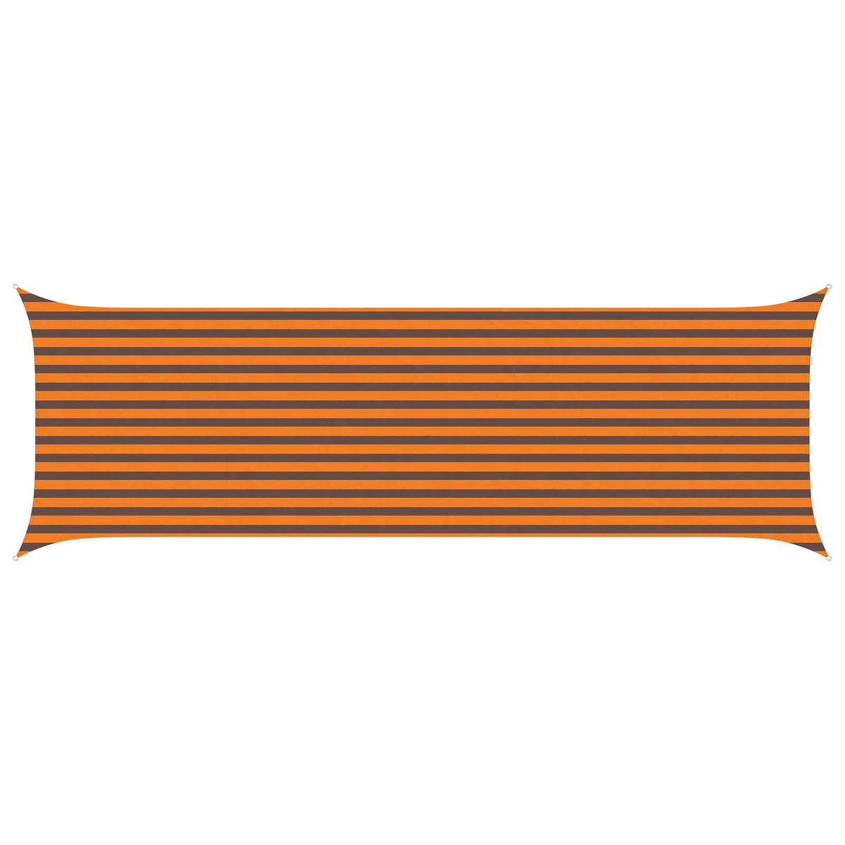 Sun Shade Sail 2 x 6 m 100% Polyester Oxford Rectangular Width 2 m Drop 6 m Orange and brown