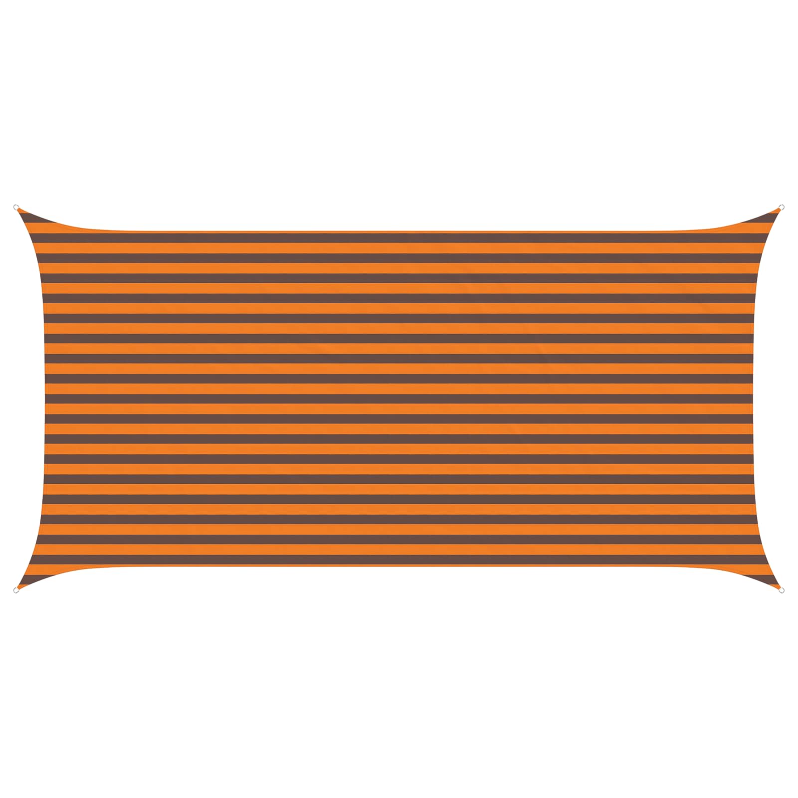 vidaXL Sun Shade Sail Orange and Brown 2.5 x 5 m 100% Polyester Oxford 2