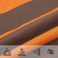 vidaXL Sun Shade Sail Orange and Brown 7 x 6 m 100% Polyester Oxford 6