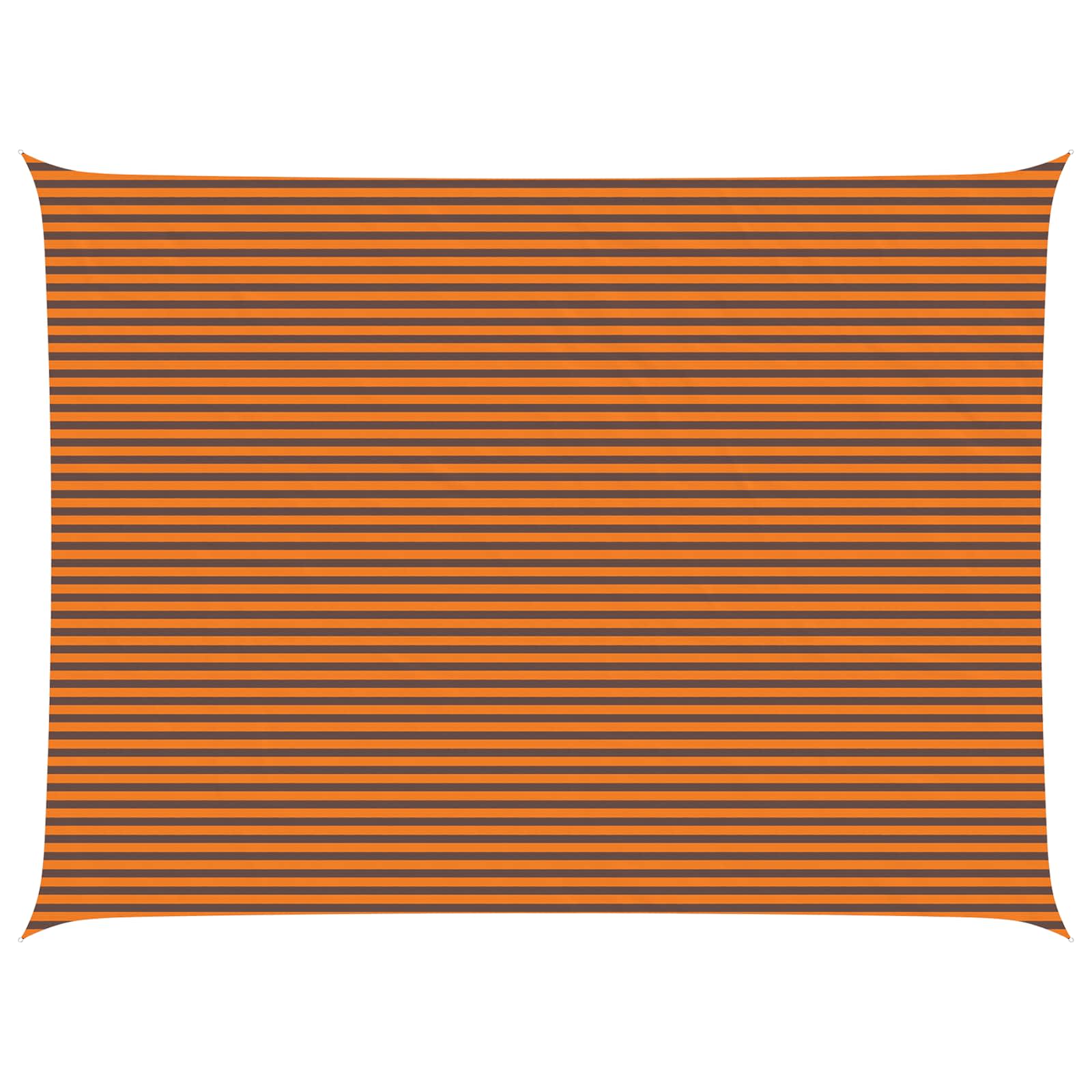 vidaXL Sun Shade Sail Orange and Brown 8 x 6 m 100% Polyester Oxford 2