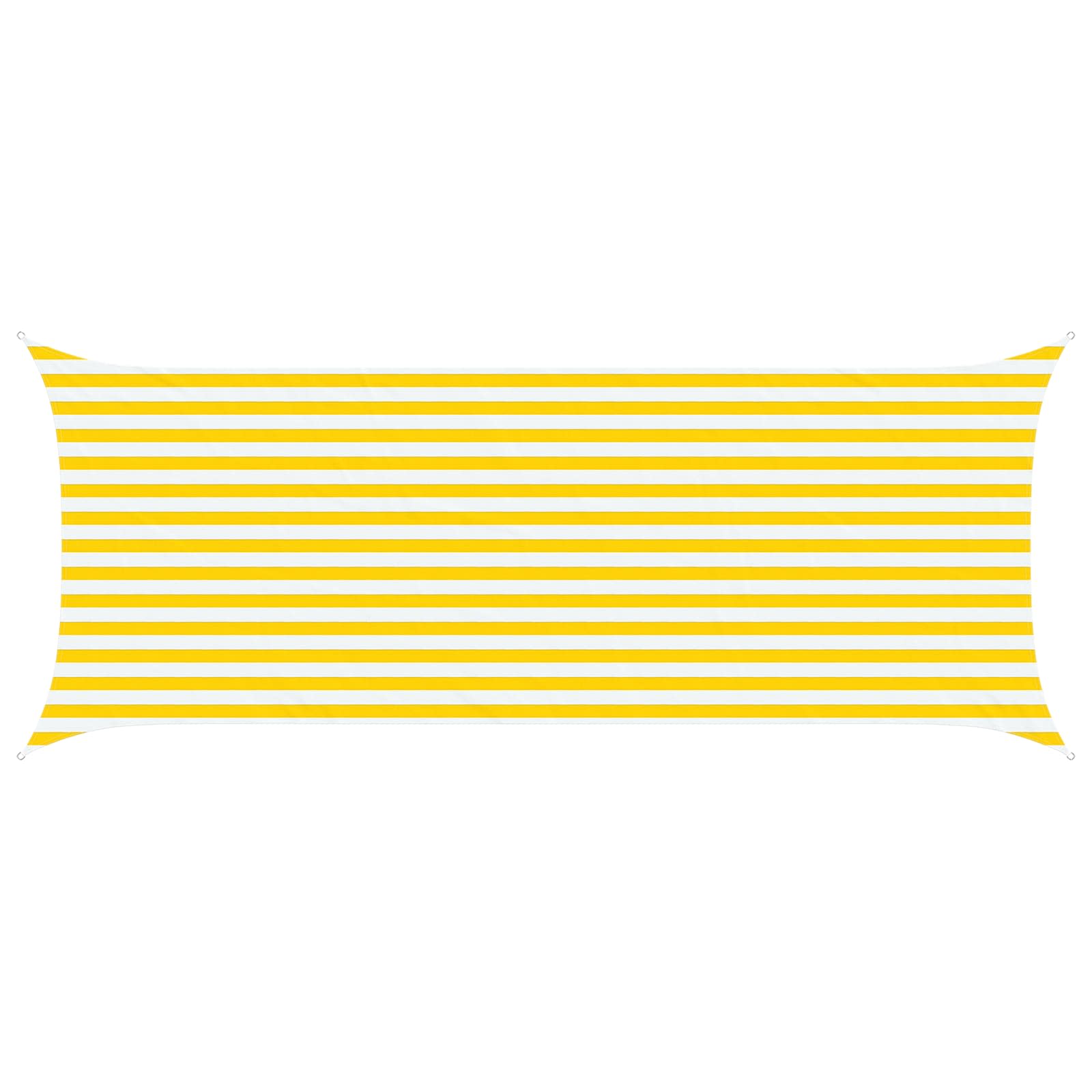 vidaXL Sun Shade Sail Yellow and White 5 x 2 m 100% Polyester Oxford 2