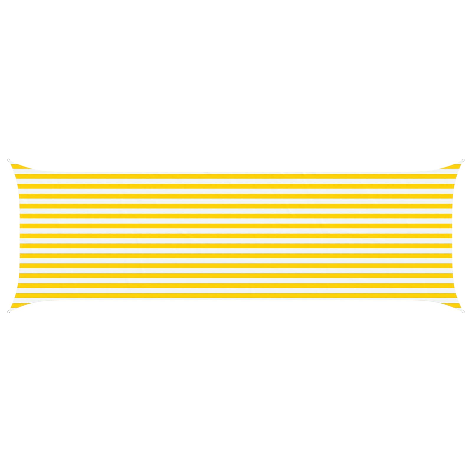 vidaXL Sun Shade Sail Yellow and White 2 x 6 m 100% Polyester Oxford 2