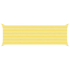vidaXL Sun Shade Sail Yellow and White 2 x 6 m 100% Polyester Oxford 2