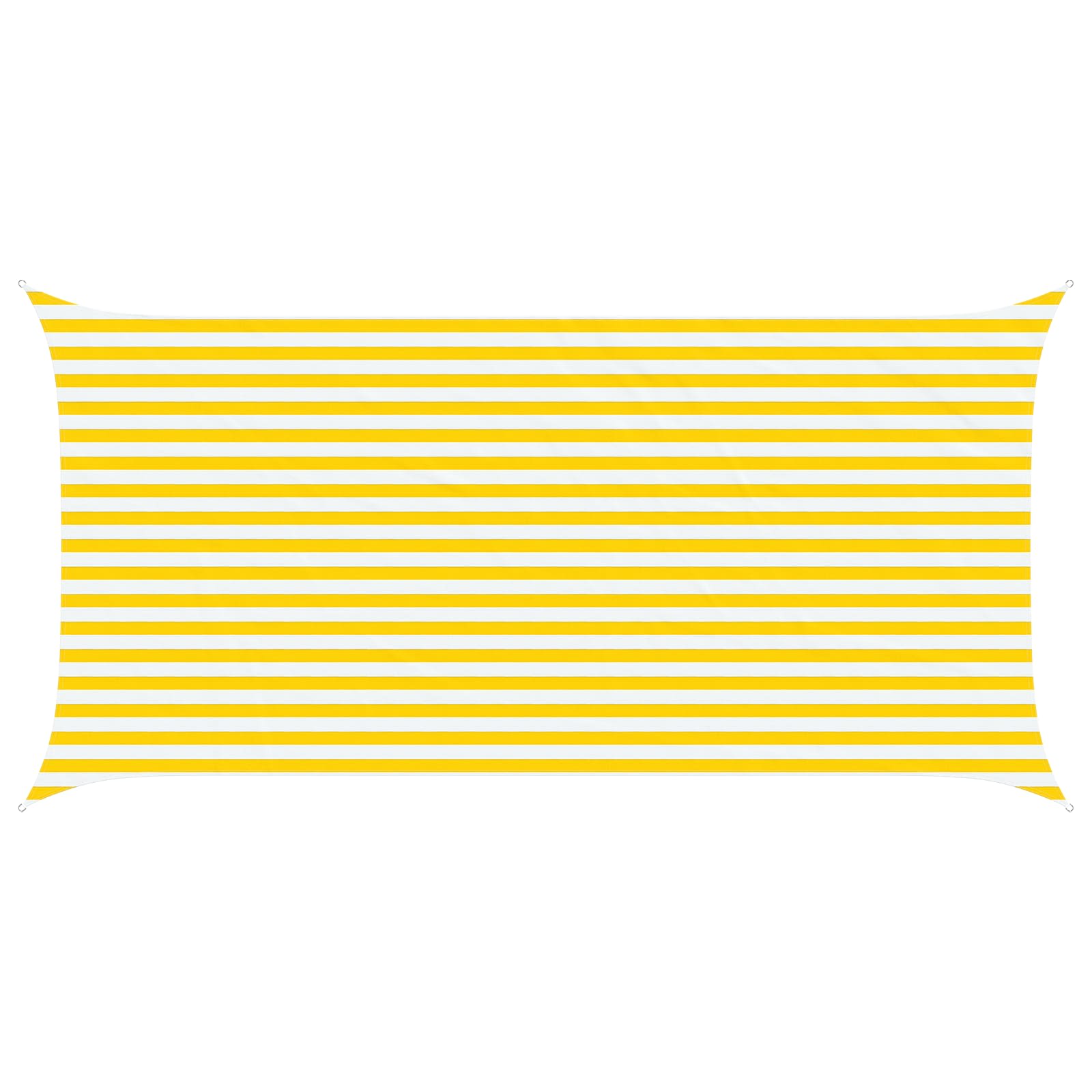 vidaXL Sun Shade Sail Yellow and White 2.5 x 5 m 100% Polyester Oxford 2