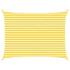 vidaXL Sun Shade Sail Yellow and White 4 x 3 m 100% Polyester Oxford 2