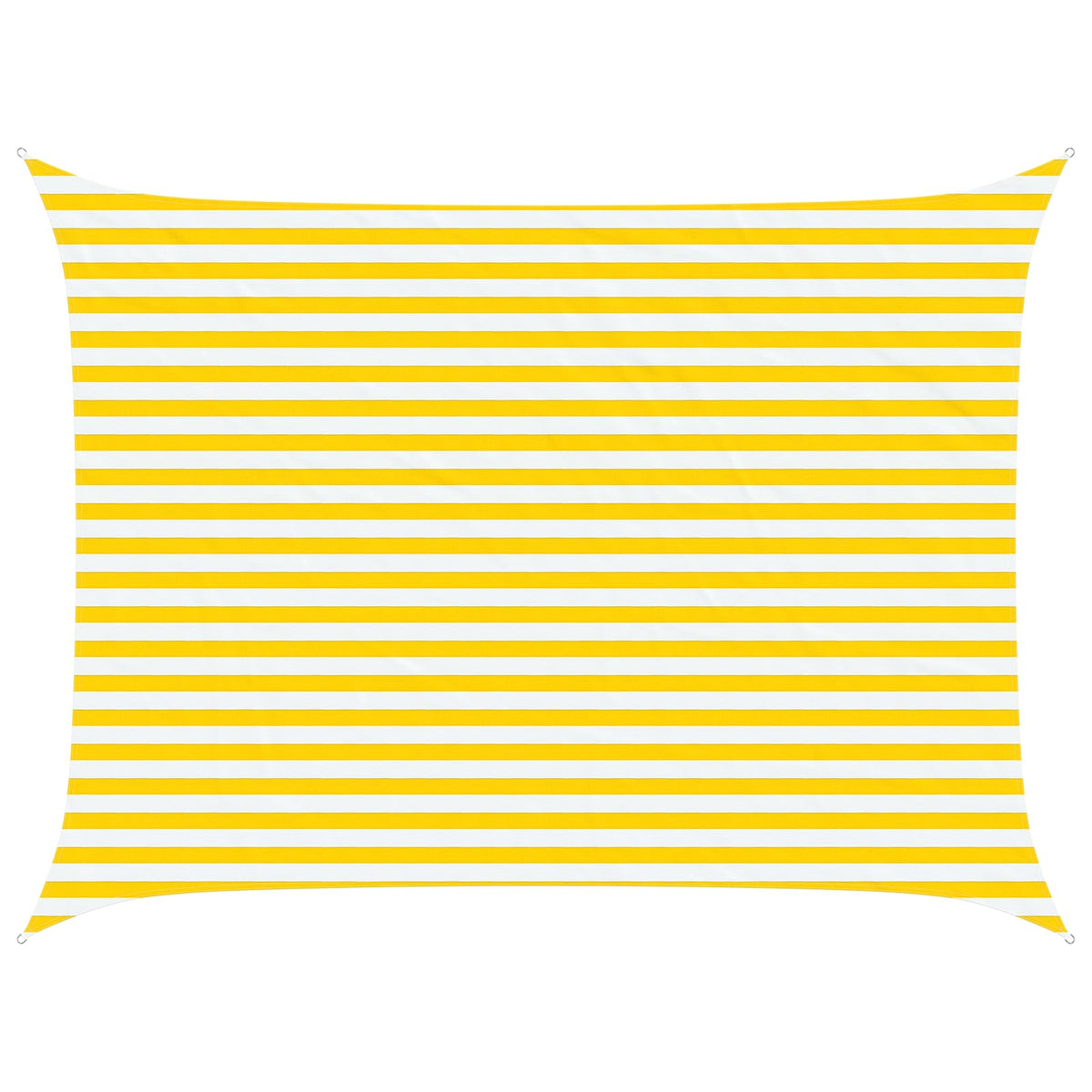 Sunshade Sail Oxford Fabric Rectangular 3x4 m Width 3 m Drop 4 m Yellow and white