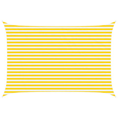 vidaXL Sun Shade Sail Yellow and White 4.5 x 3 m 100% Polyester Oxford 2