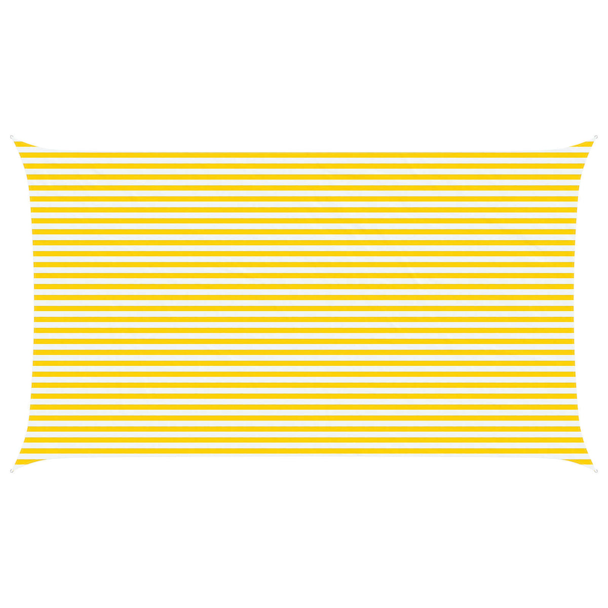 Sunshade Sail Oxford Fabric Rectangular 4x7 m Width 4 m Drop 7 m Yellow and white